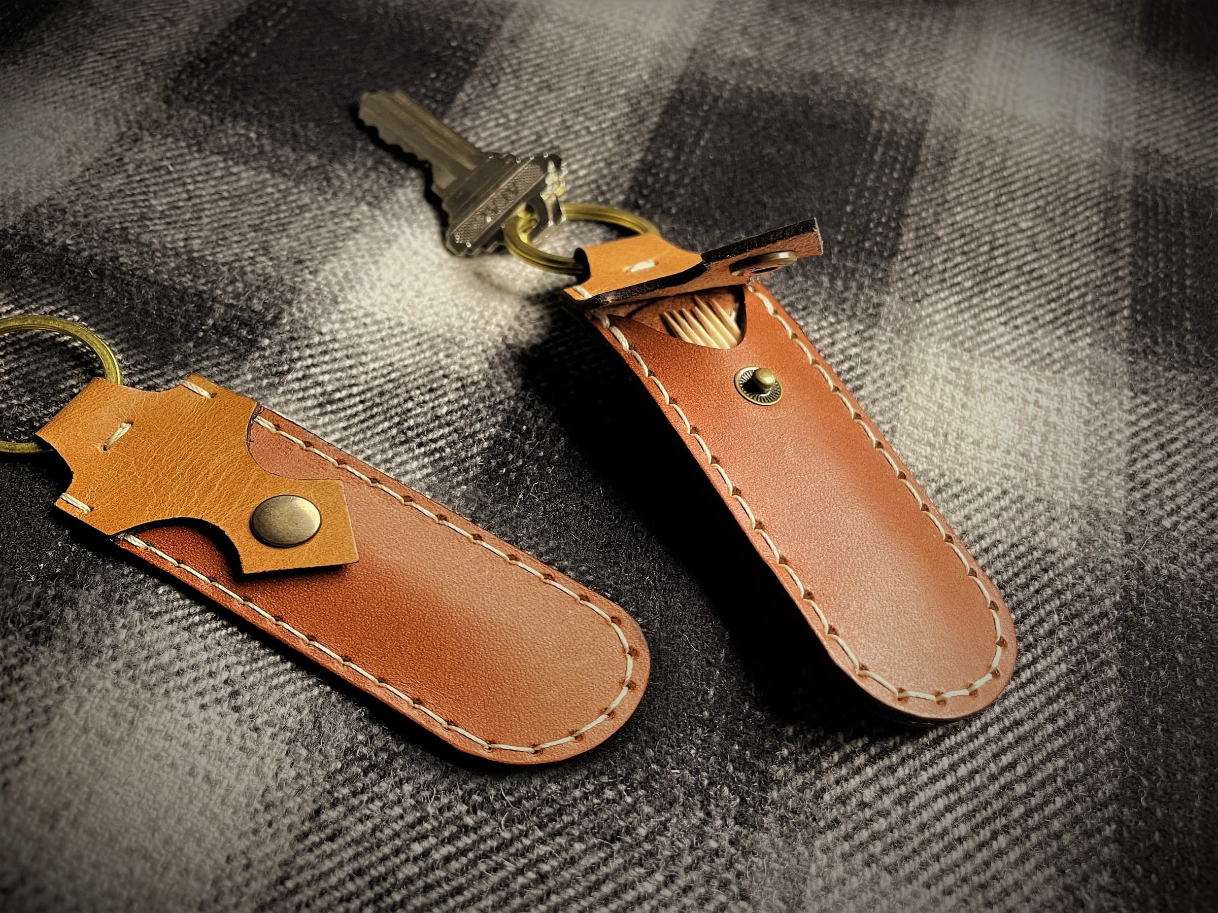 Handmade WESTERN PICK KEYRING