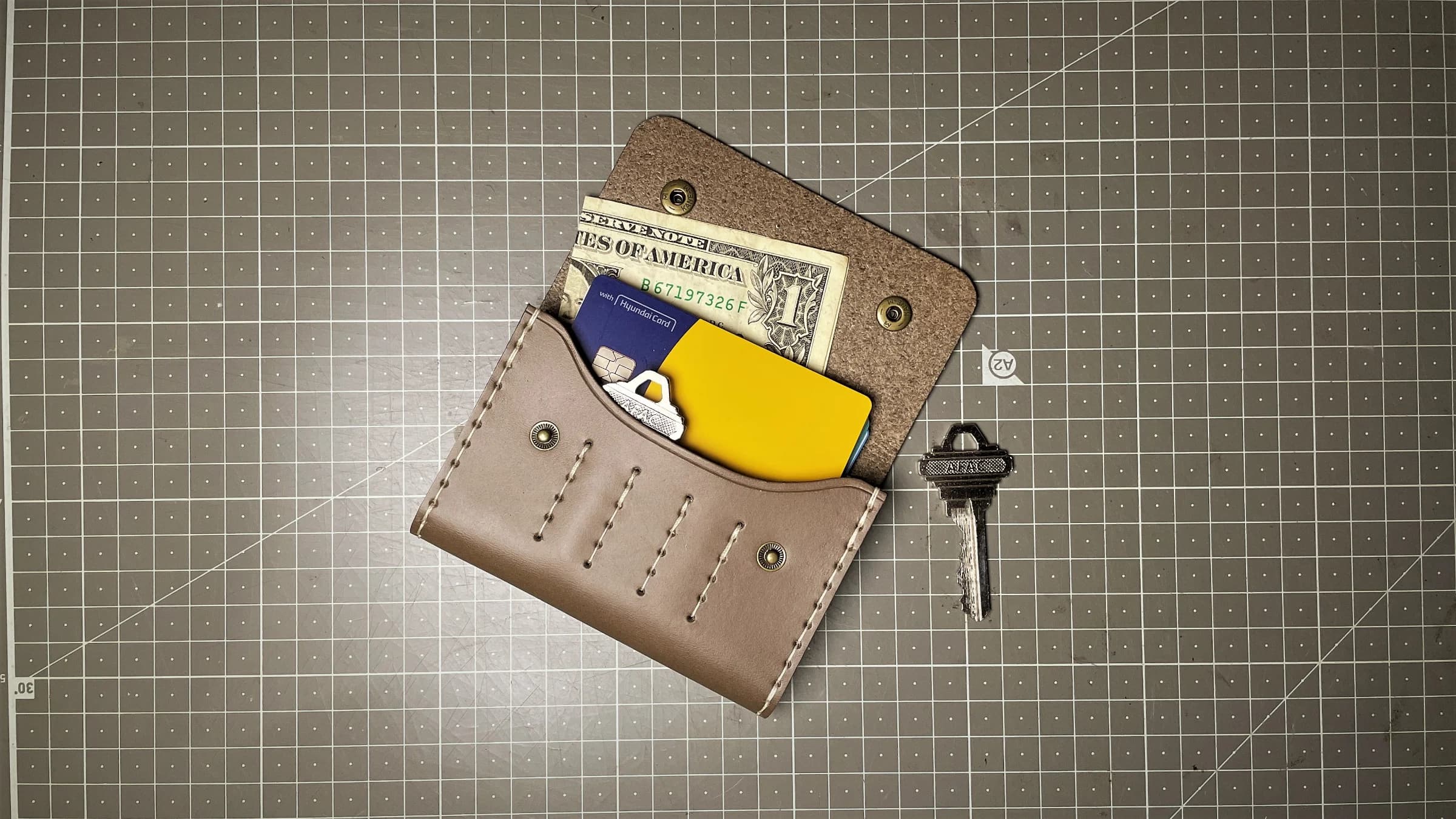 Handmade KEY SLOT WALLET
