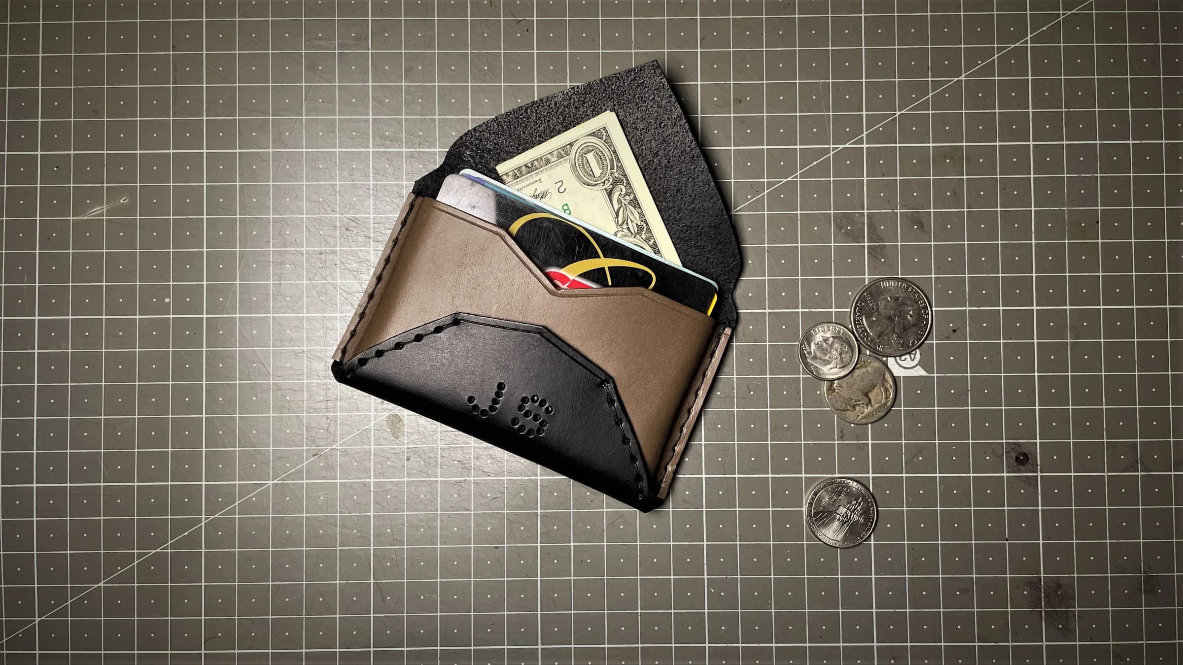 Handmade SLOT CARD HOLDER